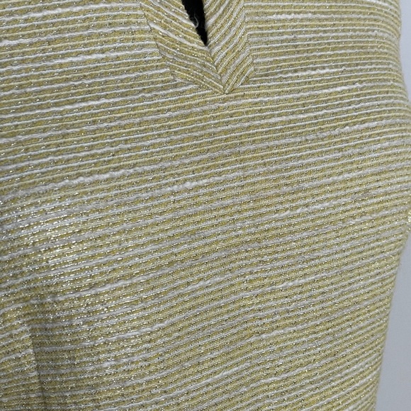 Talbots Yellow Gold Metallic Shift Dress Size 8 NWOT - Picture 7 of 9